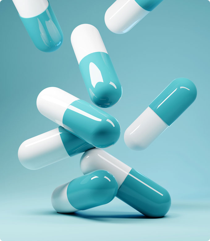 Medical capsules illustration